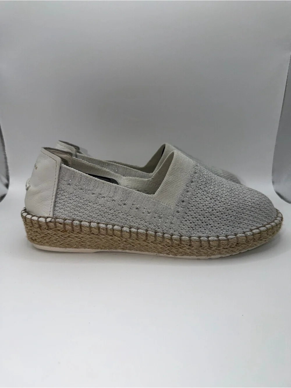Cole Haan Light Gray Knit Espadrille Slip-On
